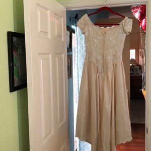 wedding dress with veil